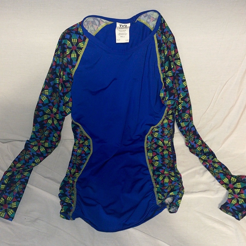 TYR Blue swim shirt
